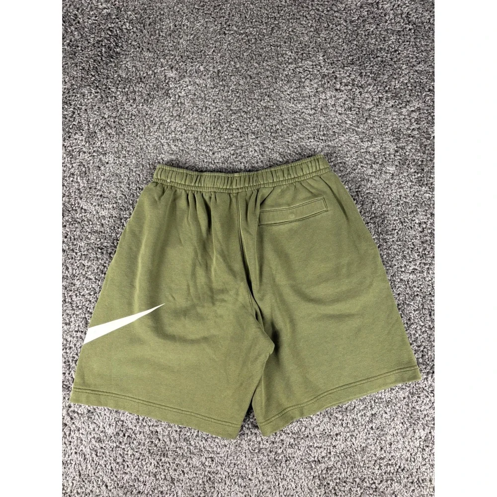 Nike Mens Sportswear Big Swoosh Fleece Shorts Olive Green BV2772-326 L - Picture 3 of 5